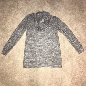 Grey long sleeve turtleneck top